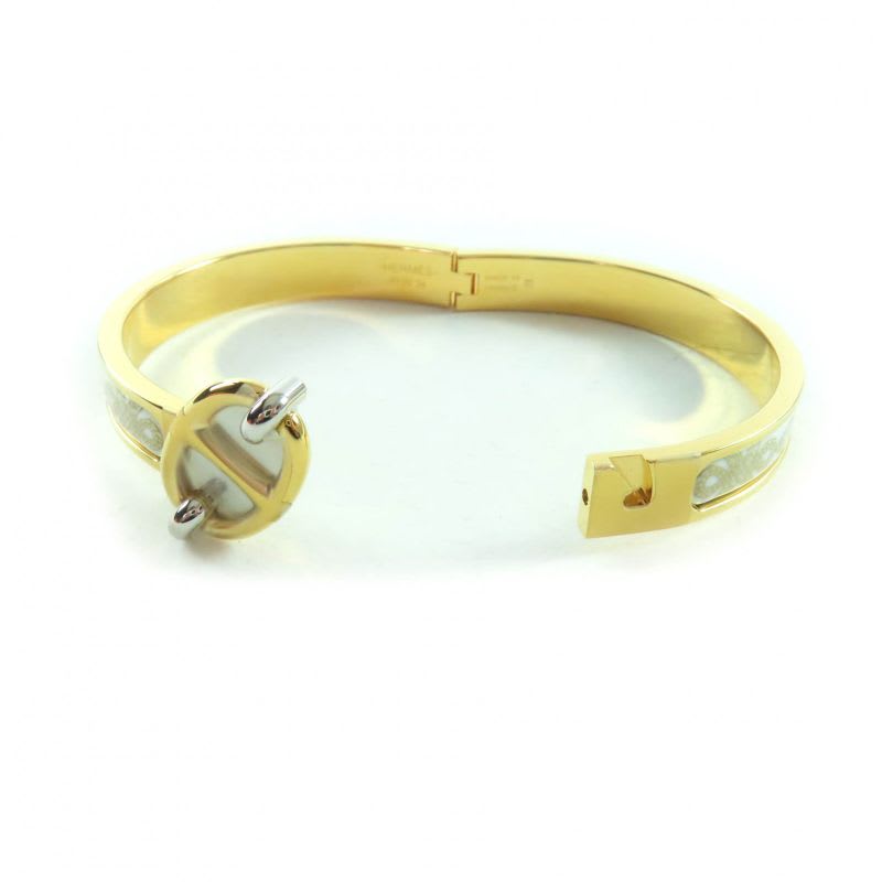 Hermes 2024 Mini Click Chaine D'ancre Grand Appara Bangle White Gold Box Storage — view 7