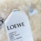 Loewe Logo Leather Shearling Bucket Hat Brown 57 — view 9