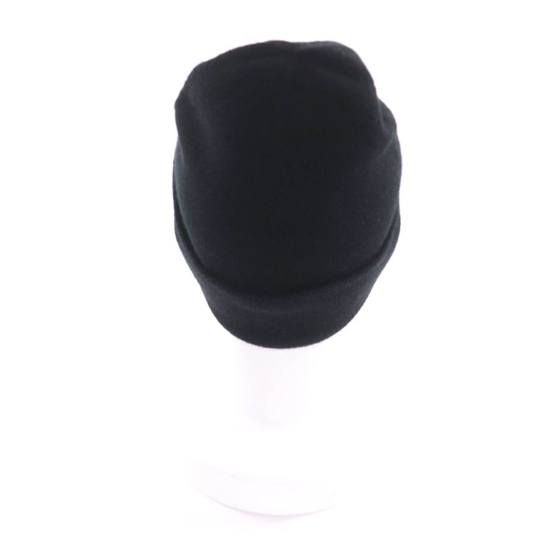 Chanel 100% Cashmere Coco Mark Knit Cap With Rhinestones Black — view 6