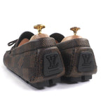 Louis Vuitton 1 Adgbg Driver Damier Grain Calf Leather Ebene Moccasin Deck — view 4