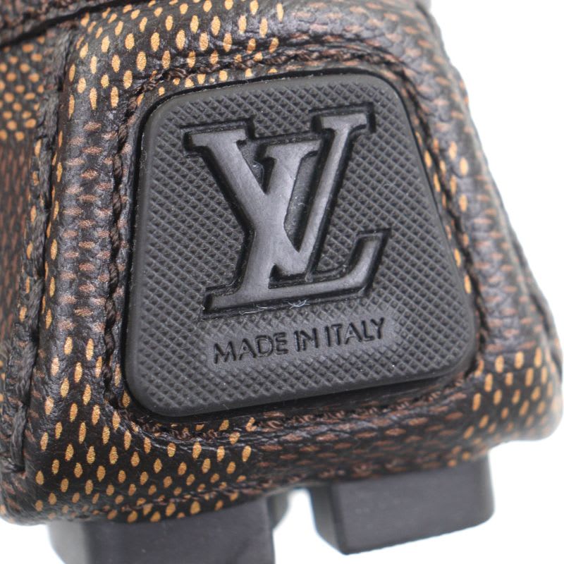 Louis Vuitton 1 Adgbg Driver Damier Grain Calf Leather Ebene Moccasin Deck — view 9