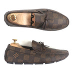 Louis Vuitton 1 Adgbg Driver Damier Grain Calf Leather Ebene Moccasin Deck — view 6