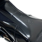 Louis Vuitton Boots Short Shoes Leather Fabric Black Silver Belt Ruffle — view 8