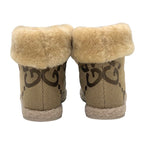Gucci Boots Short Shearling Shoes Horsebit GG Pattern Fabric — view 5