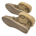 Gucci Boots Short Shearling Shoes Horsebit GG Pattern Fabric — view 6