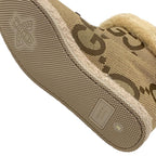 Gucci Boots Short Shearling Shoes Horsebit GG Pattern Fabric — view 8