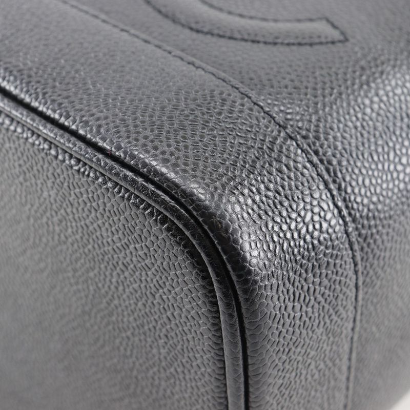 Chanel Vanity Handbag Caviar Leather Black Pouch — view 5