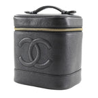 Chanel Vanity Handbag Caviar Leather Black Pouch — view 2