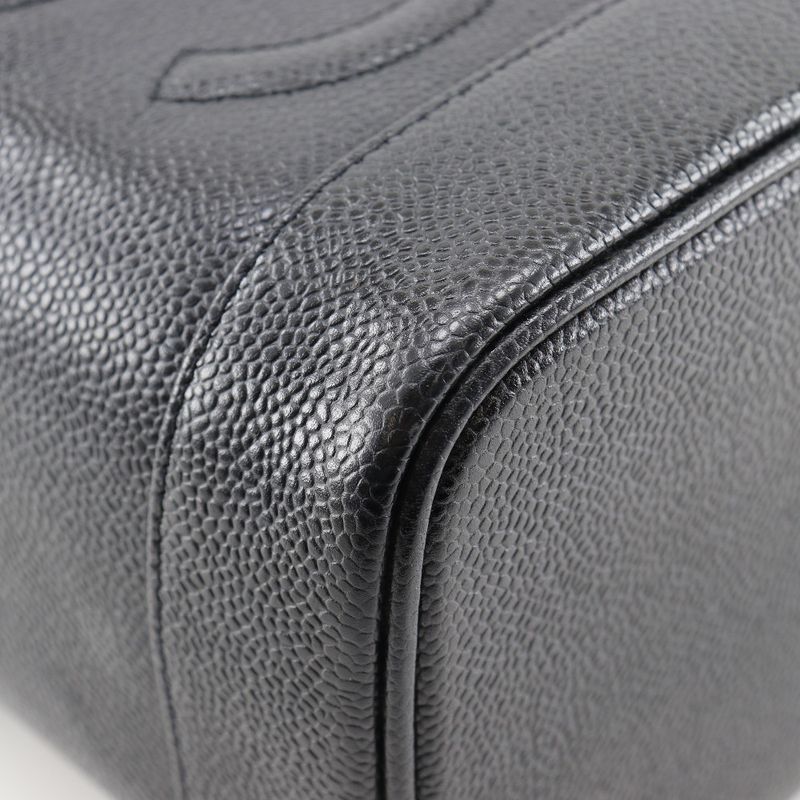 Chanel Vanity Handbag Caviar Leather Black Pouch — view 4