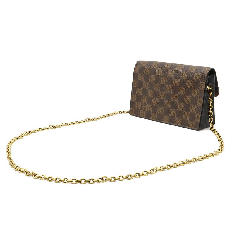 Louis Vuitton Damier Portefeuille Vavin Shoulder Bag Chain Noir Black — view 2