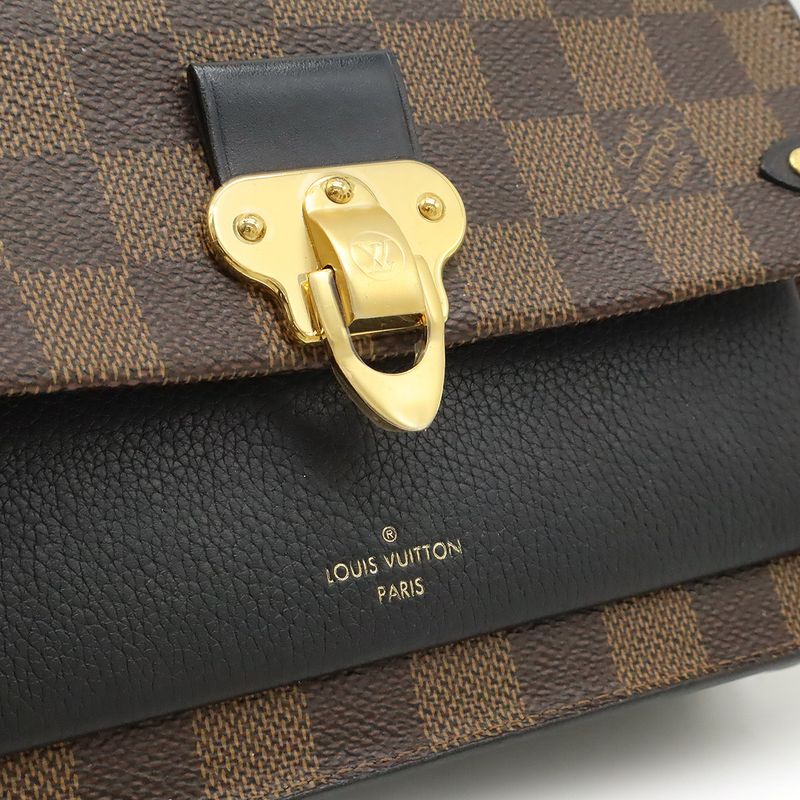 Louis Vuitton Damier Portefeuille Vavin Shoulder Bag Chain Noir Black — view 9