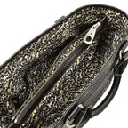 Celine Macadam Boogie Bag Tote Denim Leather Black Silver Hardware — view 5