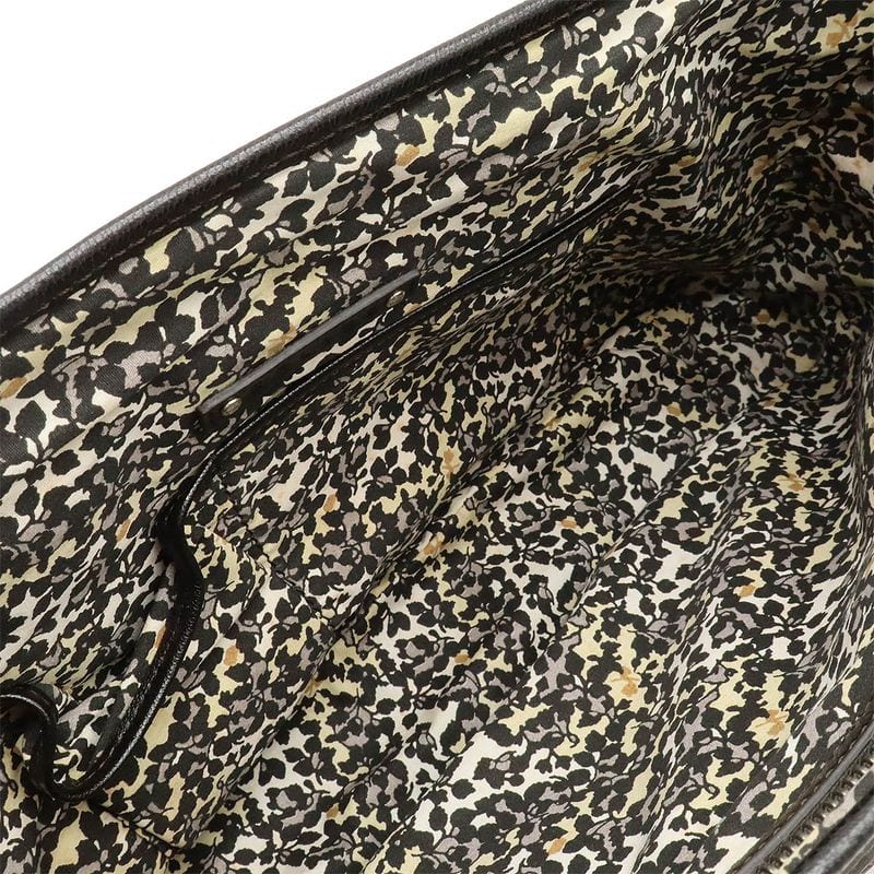 Celine Macadam Boogie Bag Tote Denim Leather Black Silver Hardware — view 6