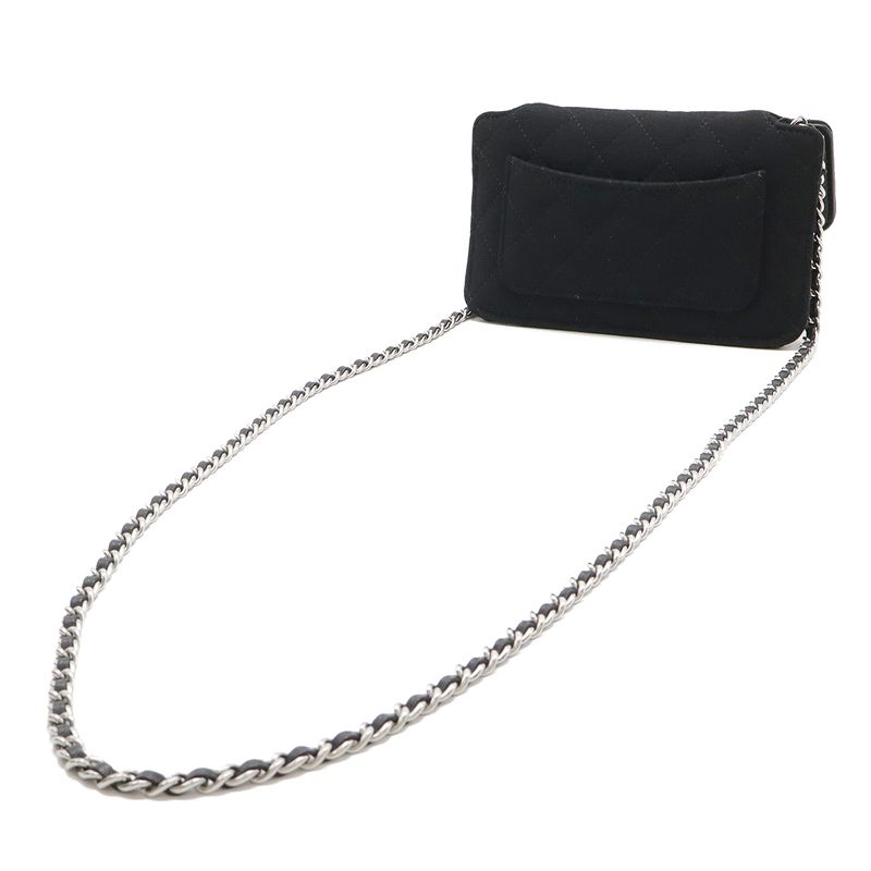Chanel Quilted Coco Mark Eco Bag Tote Chain Shoulder Cotton Jersey Nylon — view 2