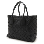 Bottega Veneta Maxi Intrecciato Tote Bag Leather Black With Pouch — view 2