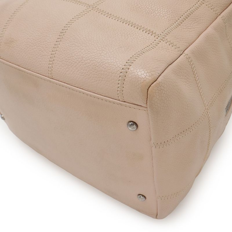 Chanel Chocolate Bar Stitch Mini Boston Bag Shoulder Caviar Leather — view 3