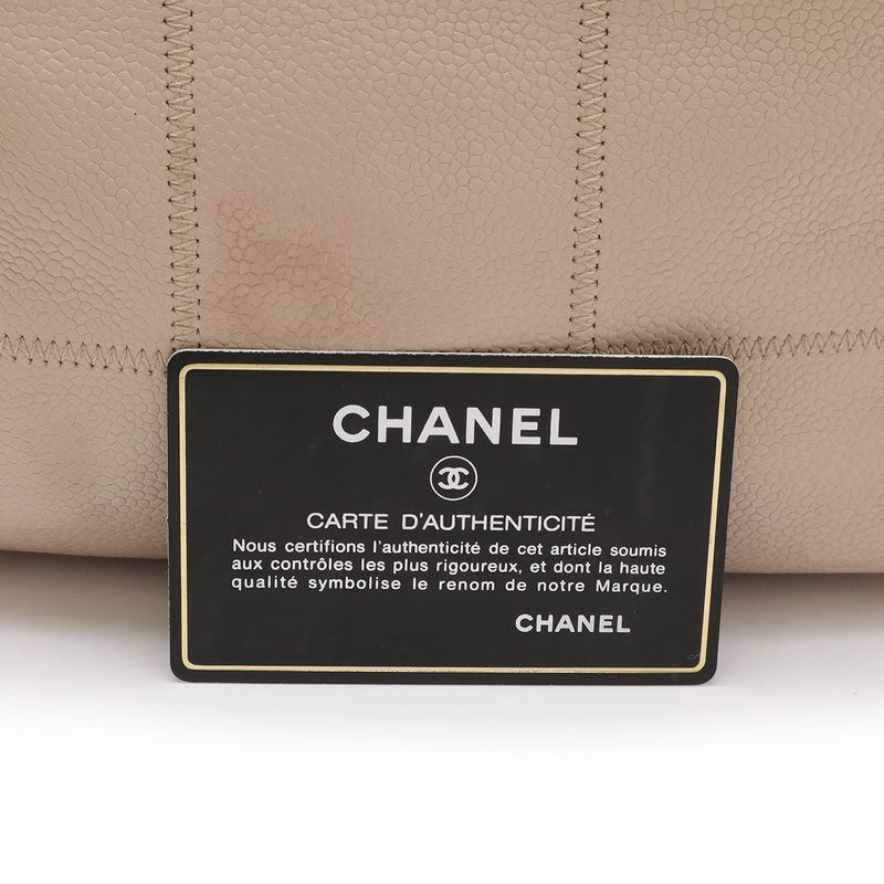 Chanel Chocolate Bar Stitch Mini Boston Bag Shoulder Caviar Leather — view 9