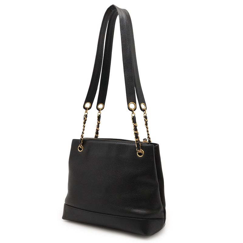 Chanel Coco Ball Chain Tote Bag Caviar Leather — view 2