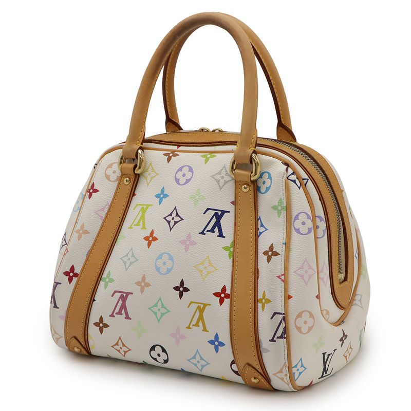 Louis Vuitton Monogram Multicolor Priscilla Handbag Mini Bag Blonde White — view 2