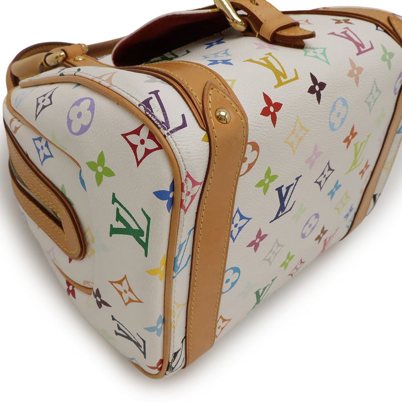 Louis Vuitton Monogram Multicolor Priscilla Handbag Mini Bag Blonde White — view 3