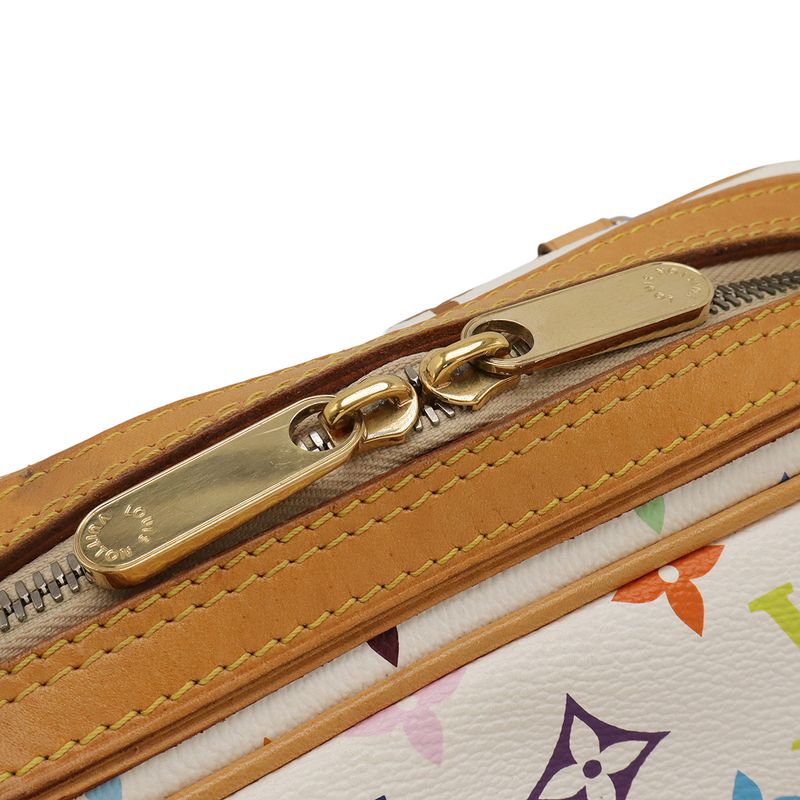 Louis Vuitton Monogram Multicolor Priscilla Handbag Mini Bag Blonde White — view 4