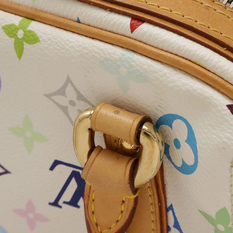 Louis Vuitton Monogram Multicolor Priscilla Handbag Mini Bag Blonde White — view 6