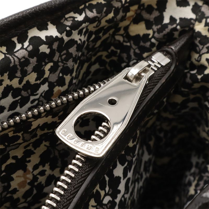 Celine Paris Macadam Boogie Bag Tote Denim Leather Black Silver — view 6