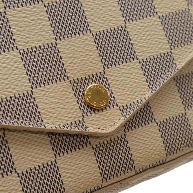 Louis Vuitton Damier Azur Pochette Felicie Shoulder Bag Chain 2-Way Clutch — view 4
