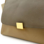 Celine Trapeze Shoulder Bag Leather Canvas Gray — view 6