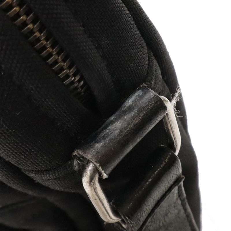 Yves Saint Laurent Shoulder Bag Pochette Canvas Leather — view 6