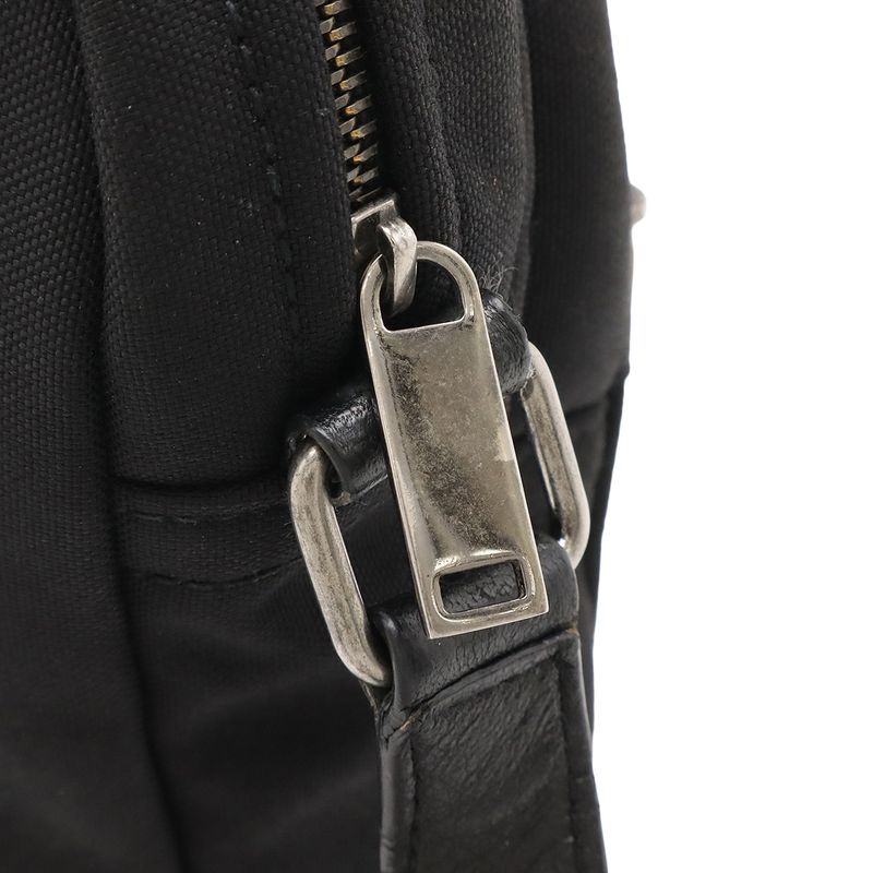 Yves Saint Laurent Shoulder Bag Pochette Canvas Leather — view 4