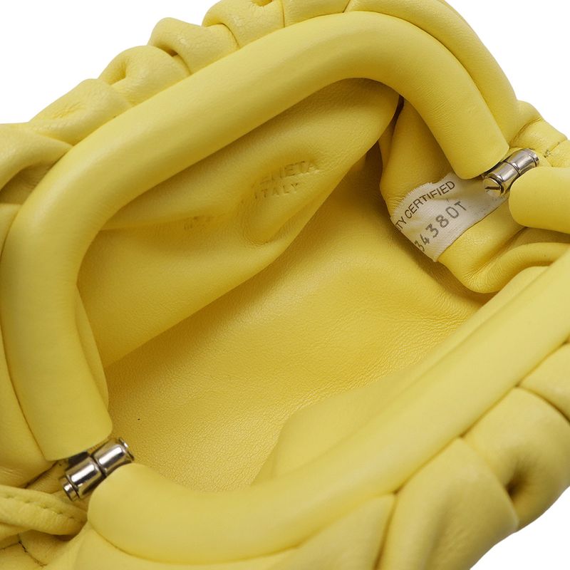 Bottega Veneta The Pouch Coin Case Purse Key Leather Yellow — view 6