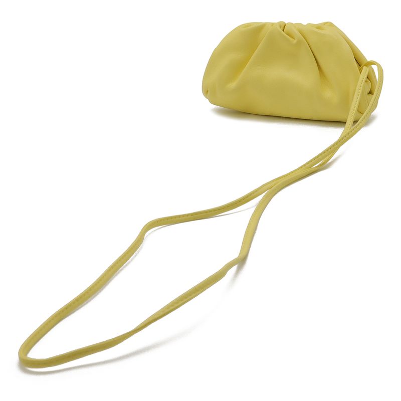 Bottega Veneta The Pouch Coin Case Purse Key Leather Yellow — view 2