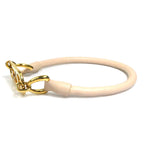 Fendi Double F Logo Beige Leather Choker — view 3
