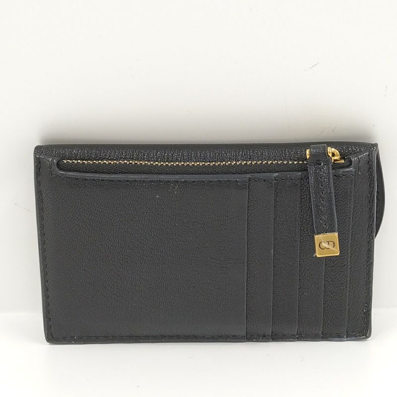 Christian Dior Card Case Saddle Leather Black — view 3