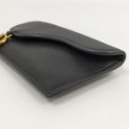 Christian Dior Card Case Saddle Leather Black — view 6