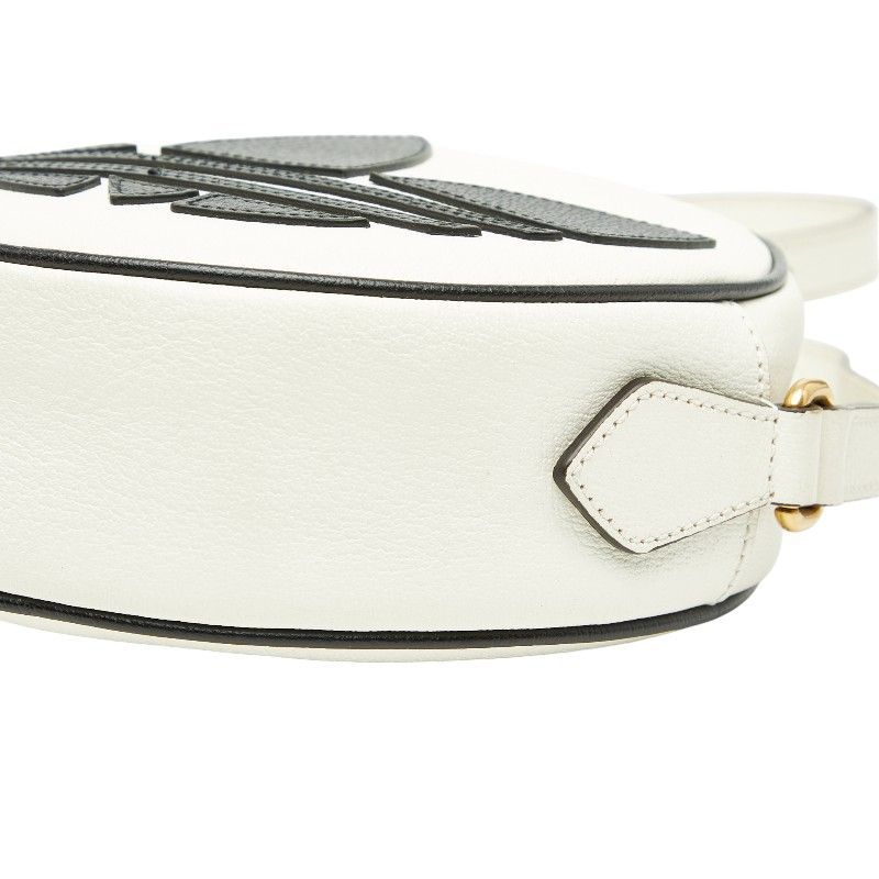 Gucci Adidas GG Marmont Crossbody Bag White Black Leather — view 4