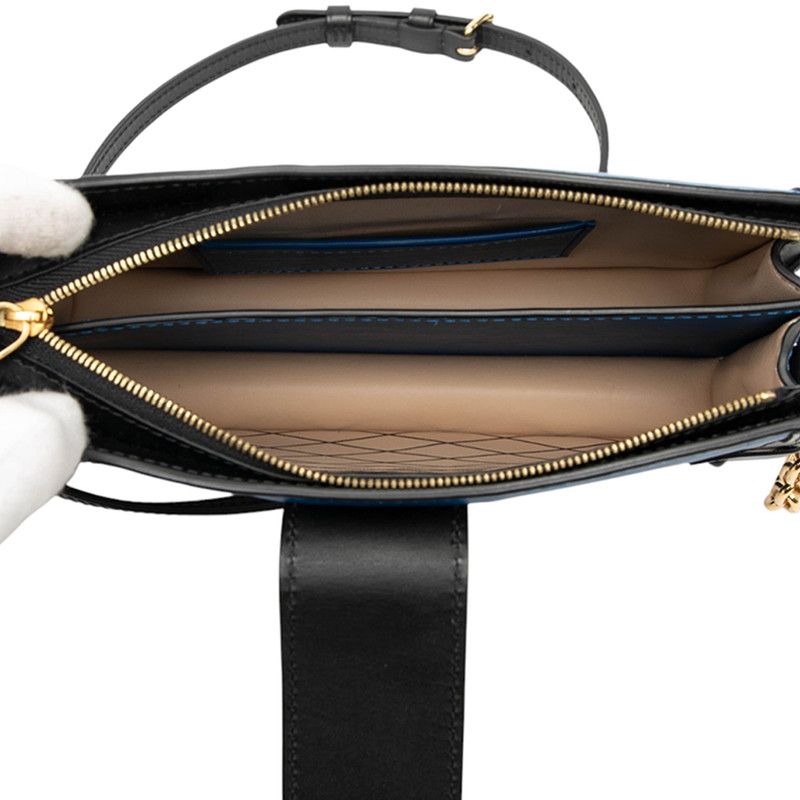 Louis Vuitton Epi Trunk Clutch Blue Black Leather — view 4