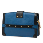 Louis Vuitton Epi Trunk Clutch Blue Black Leather — view 2