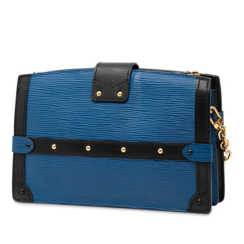 Louis Vuitton Epi Trunk Clutch Blue Black Leather — view 2