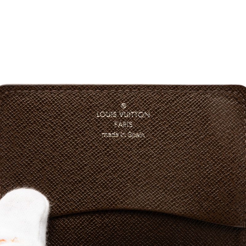Louis Vuitton Taiga Anvelop Carte de Visite Grizzly Dark Brown Leather — view 6