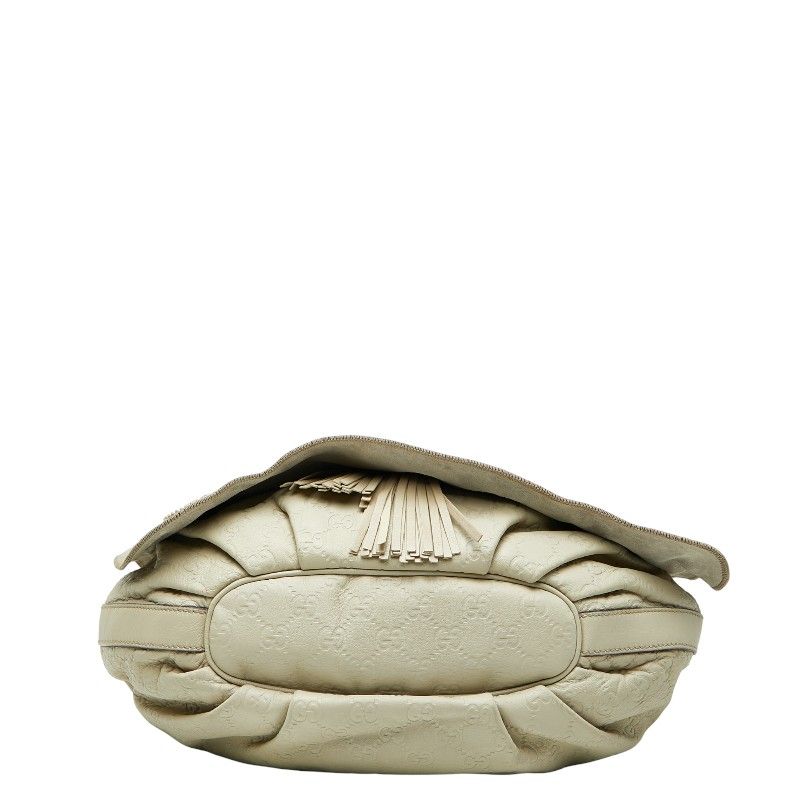 Gucci Guccissima Crossbody Bag Ivory White Leather — view 3