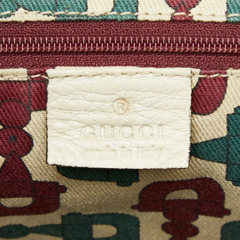 Gucci Guccissima Crossbody Bag Ivory White Leather — view 9