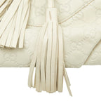 Gucci Guccissima Crossbody Bag Ivory White Leather — view 7