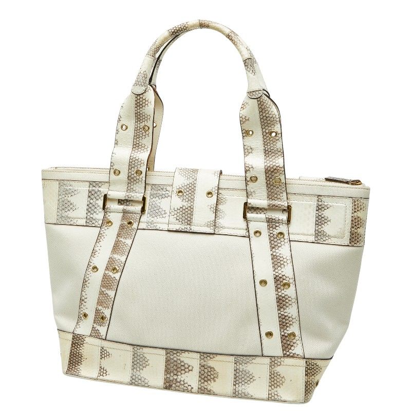 Dior Logo Tote White Ivory Leather — view 2