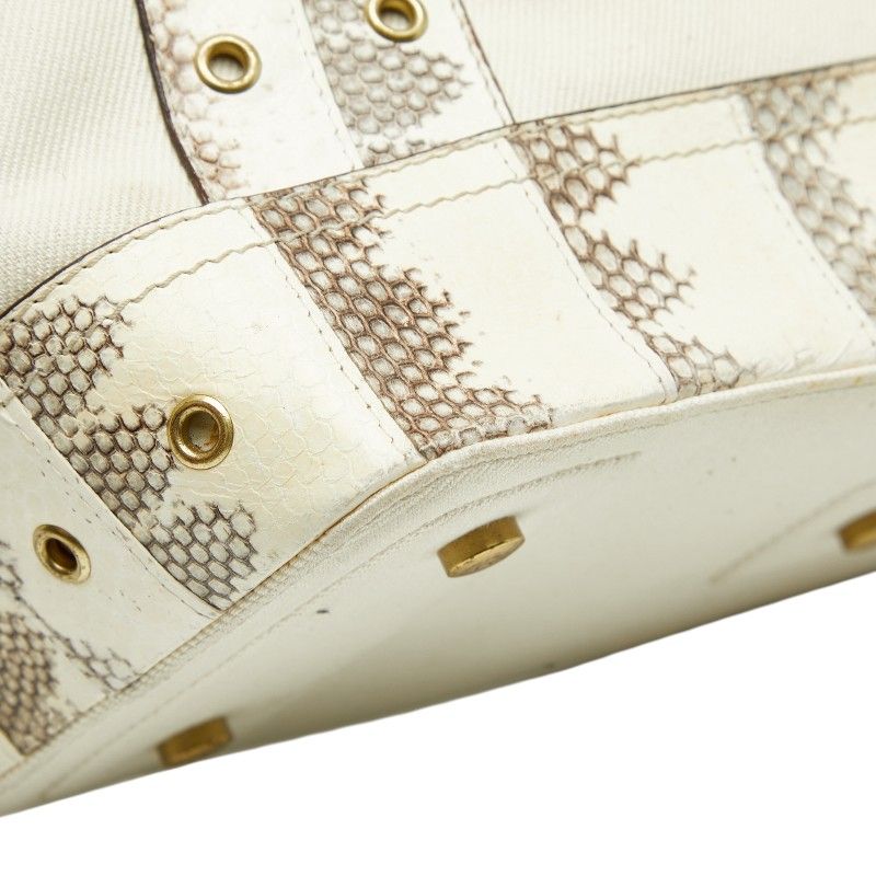 Dior Logo Tote White Ivory Leather — view 5