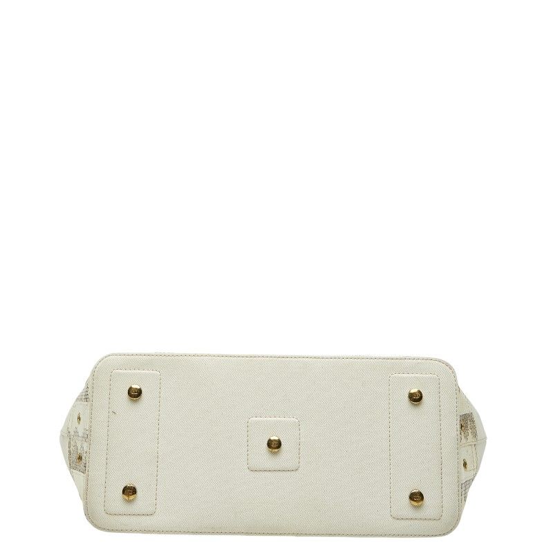 Dior Logo Tote White Ivory Leather — view 3