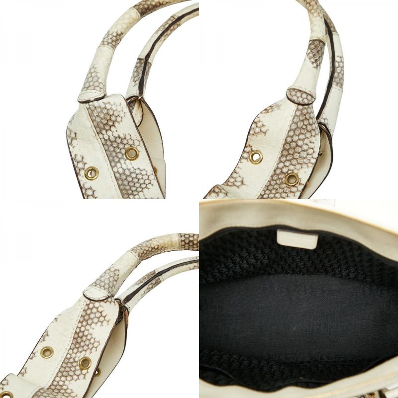 Dior Logo Tote White Ivory Leather — view 9