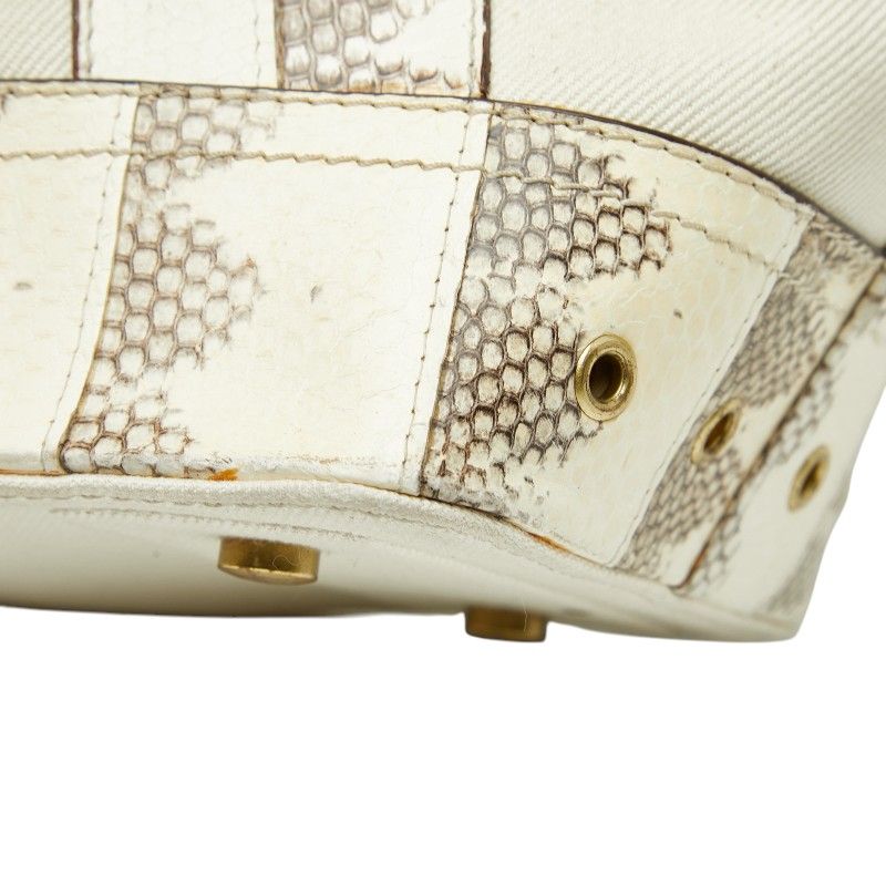 Dior Logo Tote White Ivory Leather — view 6