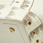 Dior Logo Tote White Ivory Leather — view 4